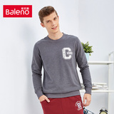 Baleno/班尼路 时尚休闲圆领套头卫衣 针织印花男装外套