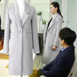 Zara正品女装代购2015冬新款韩版修身风衣中长款加厚外套呢子大衣