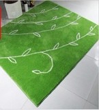 绿色清爽卧室地毯70*110cm飘窗阳台脚垫进门入户地垫耐磨可定制