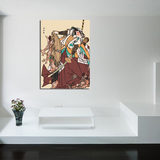 日本武士古典人物壁画榻榻米挂画日式酒店挂画料理店装饰画单幅
