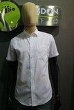 品牌男装剪标男士夏季短袖衬衫纯棉白色正装商务休闲职业免烫衬衣