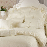 全棉韩版四件套公主花边床上用品纯棉蕾丝床单床裙式婚庆床品