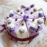 结婚婚礼糖果盒三角型 双层蛋糕喜糖盒子 特价批发 欧式个性礼盒