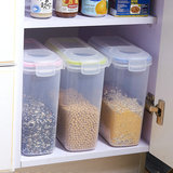 三个装超大号厨房五谷杂粮食品干货收纳罐有盖塑料储物密封罐盒子