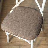 正品高端可拆洗简约加厚面料纯色餐椅垫坐垫 实木交叉座椅垫圆弧