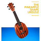 安德鲁专卖店菠萝型尤克里里桃花心ukulele23寸小吉他四弦琴乐器