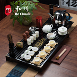 茶具套装四合一电磁炉陶瓷整套功夫茶台紫砂实木嵌入式茶盘特价