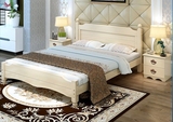 实木儿童床单人床小床木板床1.5米1.8双人床美式白色公主床松木床