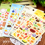 韩国进口Funny儿童益智玩具小厨房餐具立体贴画DIY手工装饰贴纸