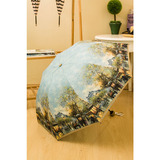 油画创意晴雨伞折叠两用双层太阳伞男女士超强防晒防紫外线遮阳伞