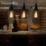 霏仙 铁丝网酒瓶酒吧咖啡厅工程装饰灯具欧式简约餐厅吧台吊灯