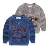 儿童套头棉毛衣 宝宝卡通针织衫2015新款童装打底冬装 男童毛线衣