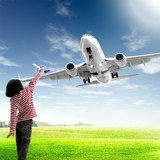 合金飞机民航空军一号客机波音777儿童玩具飞机客机模型声光版