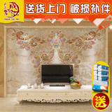 成陶汇瓷砖背景墙 3d雕刻简约欧式电视中式背景墙聚晶雕 梦幻彩蝶