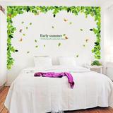 可移除 温馨清新绿树 绿叶大树 客厅卧室床头背景装饰贴画墙贴纸