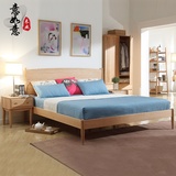 宜家纯实木1.8米双人床现代简约1.5米榻榻米床日式韩式公主床定制