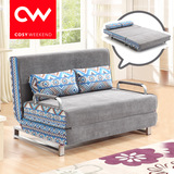CW 布艺可折叠沙发床多功能两用床1.5米1.2米1.8米双人实木小户型