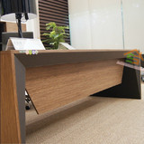 老板桌办公桌总裁桌板式主管桌贴皮大班台大板桌新款2.2米/2.4M米