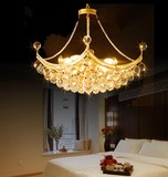 现代简约水晶小吊灯餐厅卧室个性创意LED长方形金色书房过道走廊