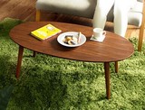 北欧日式小户型实木椭圆形可折叠茶几创意简约现代客厅家具小茶桌
