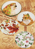 彩画陶瓷盘子家用圆形菜盘创意牛排盘个性西餐盘日式水果平盘餐具