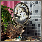 镜化妆镜/相框复古欧式绿野仙踪高档双面台式镜子创意公主梳妆