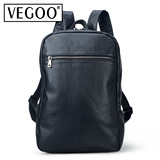VEGOO/魅各韩版真皮包潮包旅行包背包 男士双肩包电脑包时尚包包