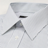G2000短袖衬衫男士装春夏款商务修身韩版灰白条纹细竖纹免烫衬衣
