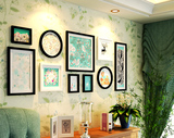 薄荷谷现代简约清新创意客厅沙发背景墙照片墙餐厅组合装饰画挂画