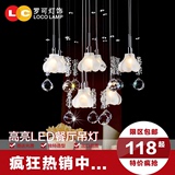 现代简约水晶吊灯装饰餐吊灯led客厅卧室餐厅灯温馨浪漫创意灯具