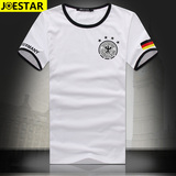 欧洲杯德国队球衣足球男士纯棉运动圆领短袖T恤情侣装女加大码潮