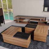 正方形变形创意茶几客厅办公室魔盒茶几 北欧简约家居家具木质