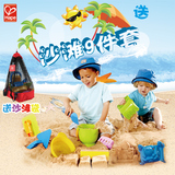 德国hape儿童沙滩玩具套装大号 宝宝沙滩玩沙工具沙漏铲子沙滩桶