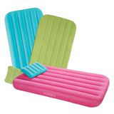INTEX 单人儿童植绒充气床垫 孩子便携式休闲气垫床BB玩具 送枕头