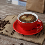 进口原版卡布奇诺咖啡杯 欧式简约奶茶杯咖啡杯早餐杯 强化瓷套装