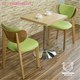 咖啡厅实木桌椅 蝴蝶椅 简约现代西餐厅甜品奶茶小吃店餐桌椅组合