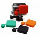 gopro hero4 3+ 3硅胶镜头盖 软胶保护壳 防水壳相机镜头保护盖
