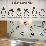 墙贴水果蔬菜 冰箱贴厨房餐厅玻璃贴纸 加厚环保贴画 可爱卡通贴