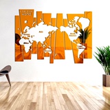 亚克力贴画企业办公室文化墙装饰世界地图墙贴背景墙装饰3D立体