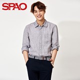SPAO韩国衣恋 春夏新款 男式舒适 纯色衬衫        SPYW523C21