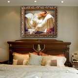 欧式卧室装饰画床头玄关墙画宾馆客房壁画酒店客房挂画油画睡美人