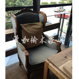 漫咖啡桌椅家具欧式实木古董古典椅实木软包单人沙发厂家直销现货