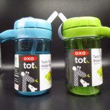美国代购OXO tot 儿童宝宝扭盖吸管杯 防漏训练水杯 354ml