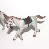 safari 仿真农场动物模型玩具场景摆件 带马鞍的灰色战马