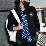 2015秋季薄款日系复古男士卫衣外套青少年棒球领韩版夹克潮牌男装