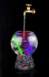 七彩魔术水龙头鱼缸流水灯七彩悬空流水灯魔术LED鱼缸创意礼品