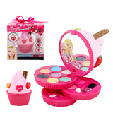 正品芭比公主旋转蛋糕粉盒儿童化妆品表演彩妆演女孩礼物玩具礼品