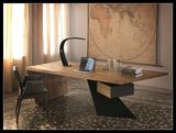 桃木色书桌简约现代办公桌主管桌定制办公桌北欧风格书桌定做