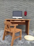 印记榆老榆木现代简约电脑桌实木现代中式书桌定制原木原生态桌子