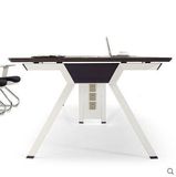 那古广东钢木组合现代简约办公桌四人位双人位组合屏风隔断电脑桌